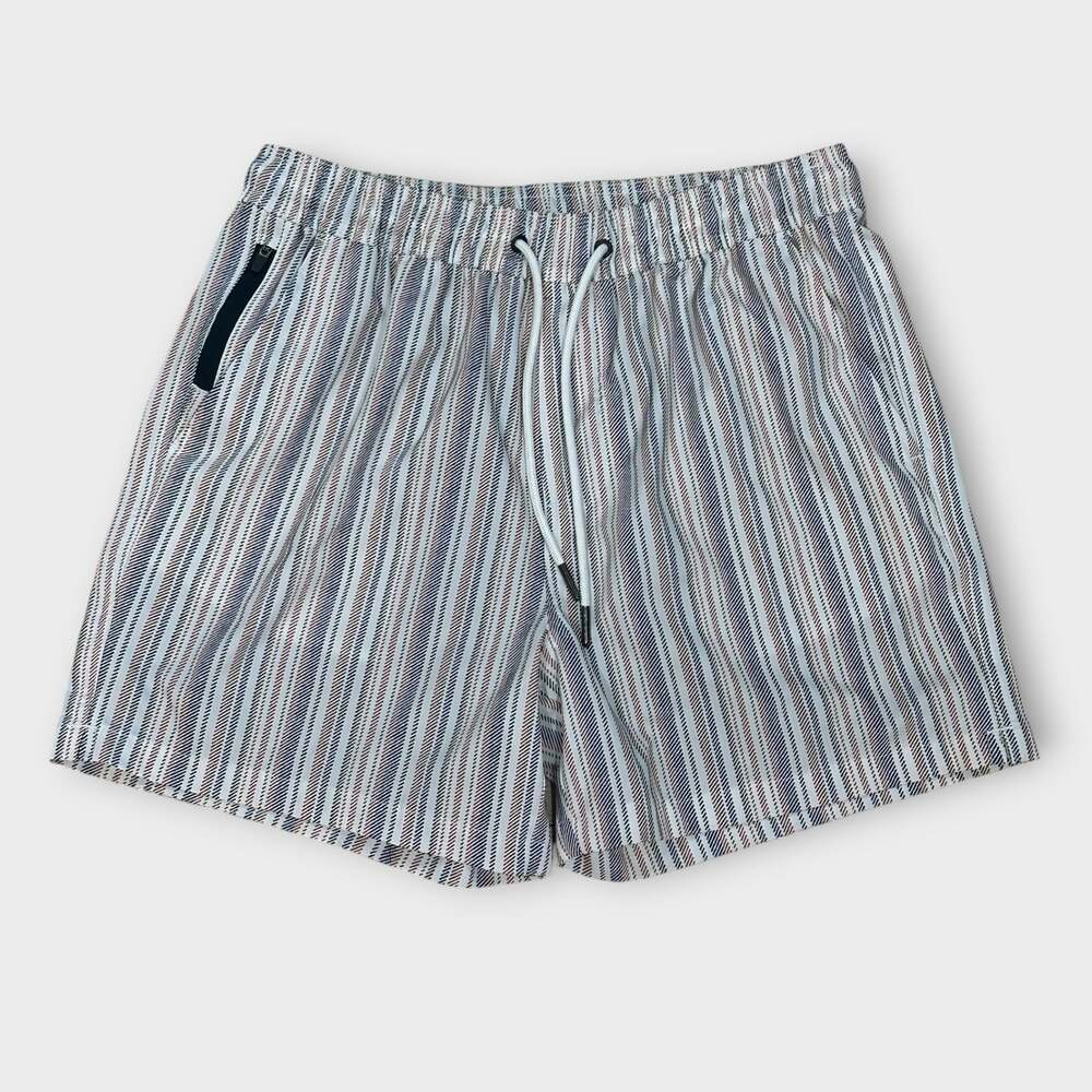 Goodfellow & Co Striped Red White Blue Americana Swim Trunks Size M
